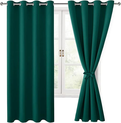 Hiasan Blackout Curtains for Bedroom, 52 x 63 Inches Length by Hiasan