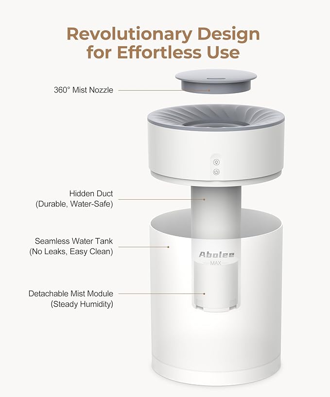Abolee Humidifiers for Bedroom 4.5L Cool Mist - Image 8