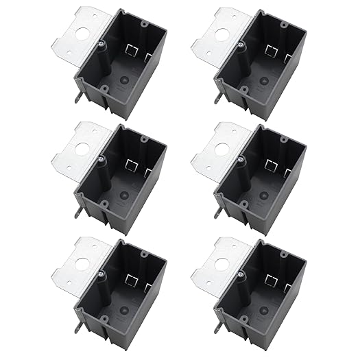 MAKERELE Grey Adjustable Outlet Box Electrical Enclosure, PVC 1 Gang Adjustable by MAKERELE