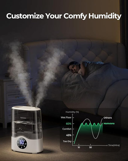 Homvana Humidifier Large Room, 7L Smart Warm and Cool Mist, Top-Fill Humidifiers - Image 4