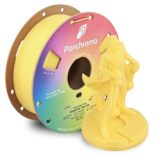 Polymaker Panchroma Celestial PLA Filament, Celestial Yellow 1.75mm 3D Printing by Polymaker