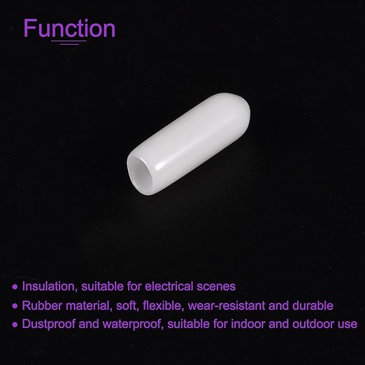 DMiotech 100 Pack 4mm ID White Screw Thread Protectors Rubber End Caps Bolt - Image 5