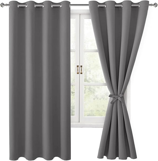 Hiasan Blackout Curtains for Bedroom, 52 x 63 Inches Length by Hiasan