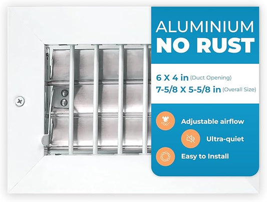 Aluminum 6 x 4 Inch Air Vent Covers by Air360