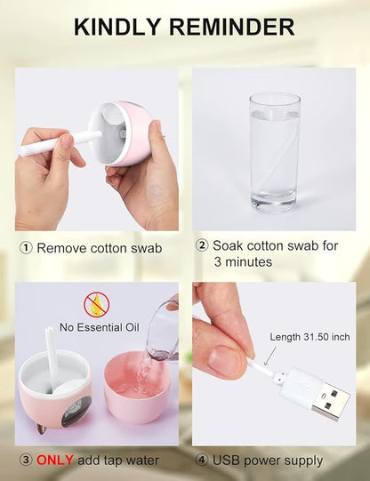 Cool Mist Humidifier, 300ml Mini Humidifiers - Image 6
