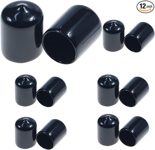 Acocony 3/4 Inch Rubber Cap Round Rubber End Caps PVC Flexible Protector by Acocony