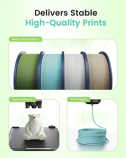 Matte PLA Filament 1.75mm, 4kg SUNLU 3D Printer Filament, Matte Surface Texture - Image 4