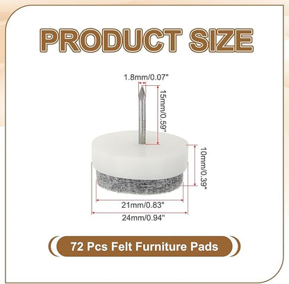 PATIKIL 24 mm Nail-on Felt Pads - Image 2
