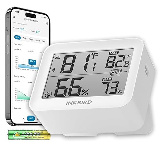 Temperature Hygrometer Monitor, Hygrometer Thermometer, Remote APP Control by Inkbird