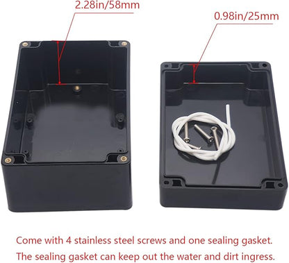 Project Box IP65 Waterproof Junction Box ABS Plastic Black Electrical Boxes DIY - Image 4