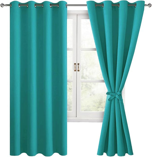 Hiasan Blackout Curtains for Bedroom, 52 x 63 Inches Length by Hiasan