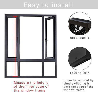 Punch-Free Etractable Window Exhaust Fan Bedroom Ktchen Window Exhaust Fan - Image 3