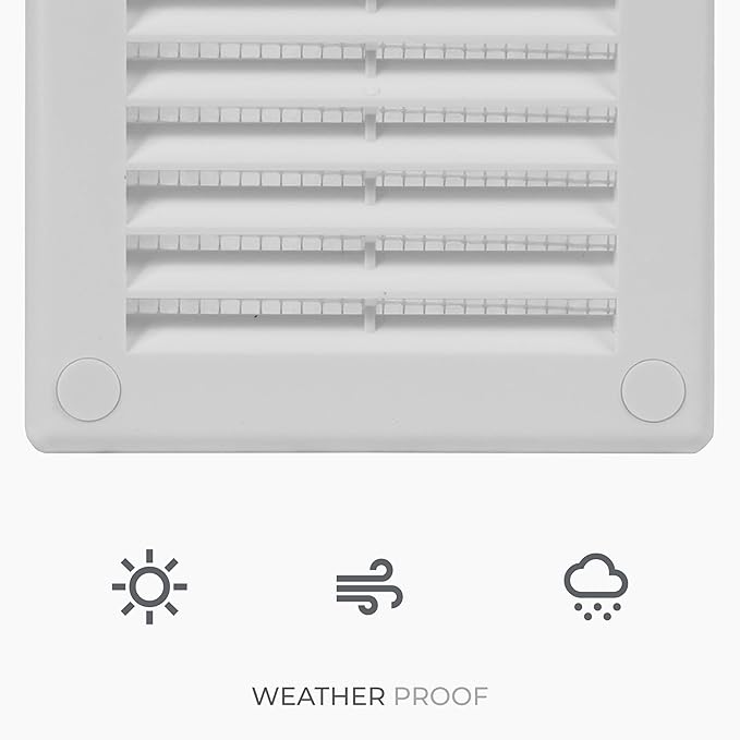 10-Pack 4" x 4" Square Air Vent Cover – White Plastic Vent Deflector - Image 6