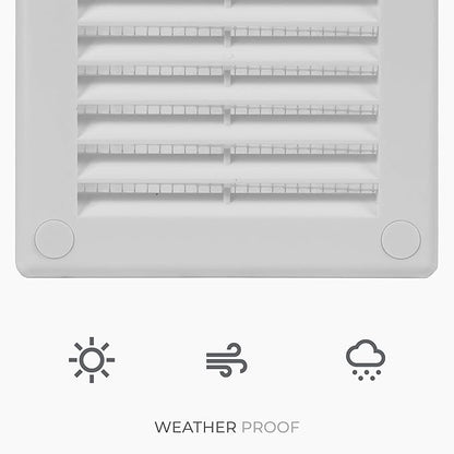 10-Pack 4" x 4" Square Air Vent Cover – White Plastic Vent Deflector - Image 6