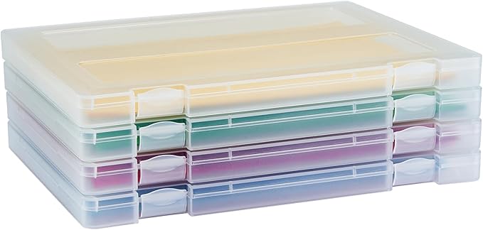 4 Pack A4 Paper Storage Box, 8.5 x 11 Project Case - Image 2