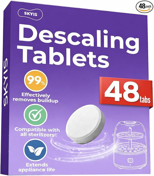 48 Descaling Tablets Baby Bottle Washer Cleaner Tablets Compatible by Skyis