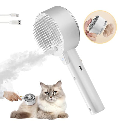 Cloud Care Cat Brush for Indoor Cat Steam Brush for Shedding Spritz Defur Comb by rolemon