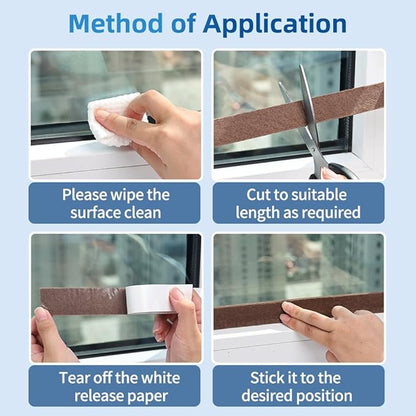 Moisture Absorbent Tape for Window Sill Brown Condensation Drip Strip Reusable - Image 8