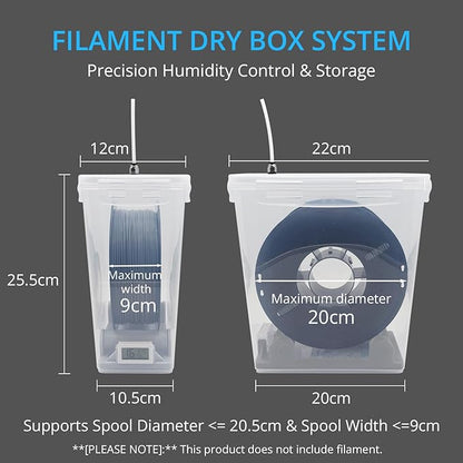 3 Sets 3D Printing Filament Storage Box, 5.8L Dryer Box Continuous Filament - Image 3