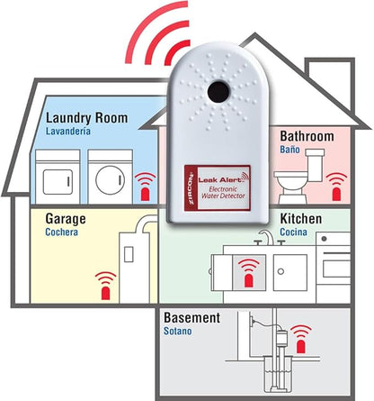 Zircon Leak Alert 3-Pack Water Detector Alarm – 90 dB Battery-Powered Leak & - Image 5