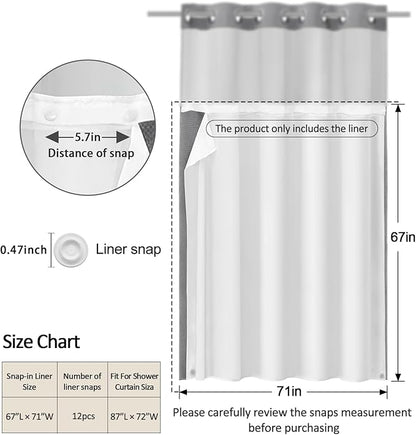 Snap-in Fabric Replacement Liner 71" W x 67" L, - Image 2