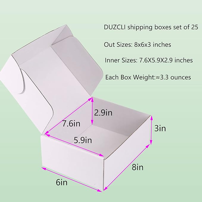 Small Shipping Boxes 8x6x3 Inch - Image 2
