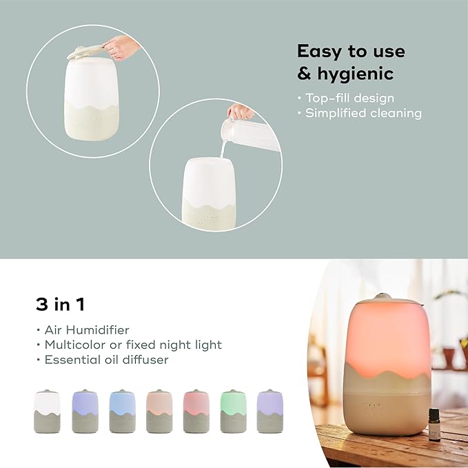 Babymoov Wave 3-in-1 Baby Humidifier, Easy Cleaning, Top Fill, XL Capacity - Image 4