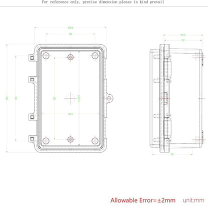Junction Box, Hinged Black Cover IP67 Waterproof ABS Project Box - Image 6