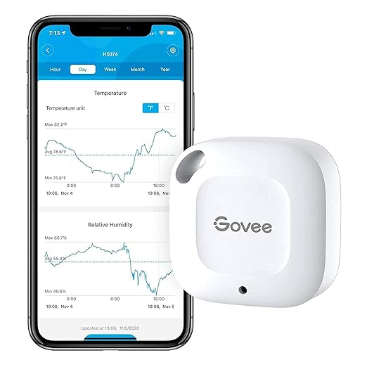 Govee Bluetooth Hygrometer Thermometer, Wireless Thermometer, Mini Humidity by Govee