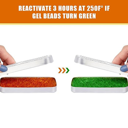 6 Pack 40 Gram Silica Gel Canister Dehumidifier Desiccant Orange to Green - Image 3