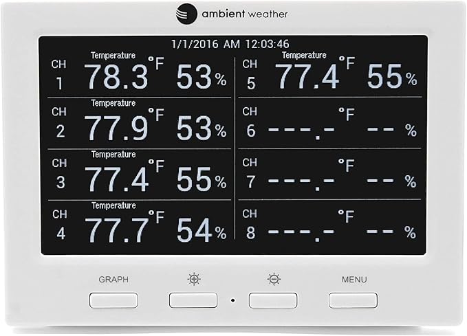 Ambient Weather WS-3000-X3 Thermo-Hygrometer Wireless Monitor w/ 3 Remote - Image 3