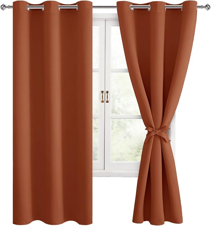 Hiasan Fall Blackout Curtains for Bedroom, 38 x 63 Inches Length by Hiasan