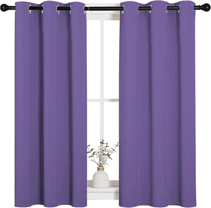 NICETOWN Bedroom Curtain Panels Blackout Draperies, Thermal Insulated Solid - Image 2