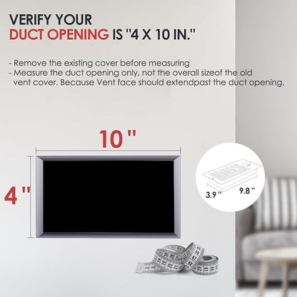 Quiet Register Booster Fan Fits 4" x 10" Register Holes, 10-Speed Smart Heating - Image 3