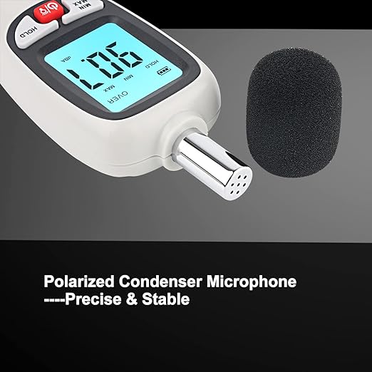Decibel Meter Sound Level Reader 30-130dB, Hand-held Sound Noise Meter - Image 4