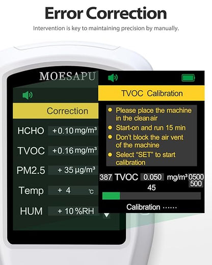 6-in-1 Air Quality Monitor, HCHO TVOC PM2.5 Detector, Formaldehyde Alarm Meter - Image 8