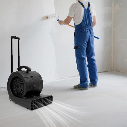 Commercial Floor Blower Dryer 750W, 3-Speed & 3-Angle Adjustable Air Mover - Image 5