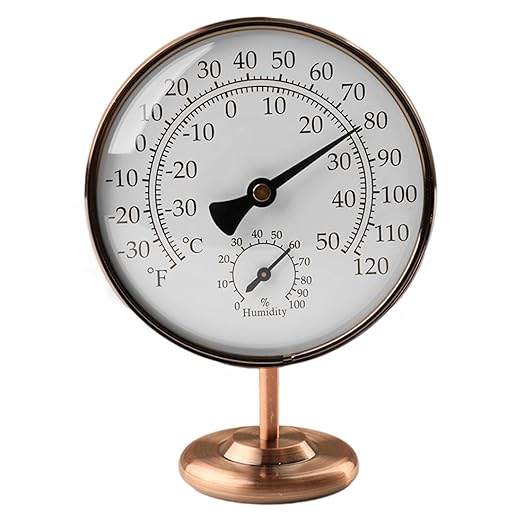 4-Inch Indoor Thermometer and Humidity Gauge, Room Analog Temperature and by Foxyoo