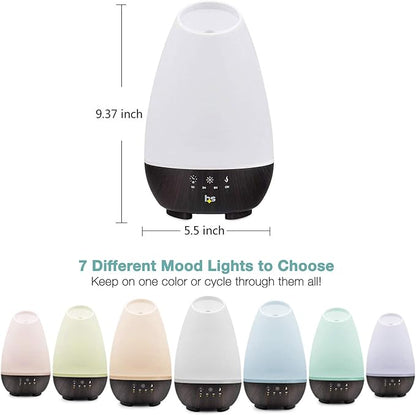 HealthSmart Essential Oil Diffuser, Large Room Coverage | Adjustable Timer | - Image 3