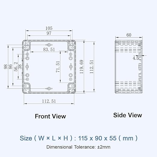 LeMotech Project Box ABS Plastic IP65 Waterproof Dustproof Electrical Junction - Image 8