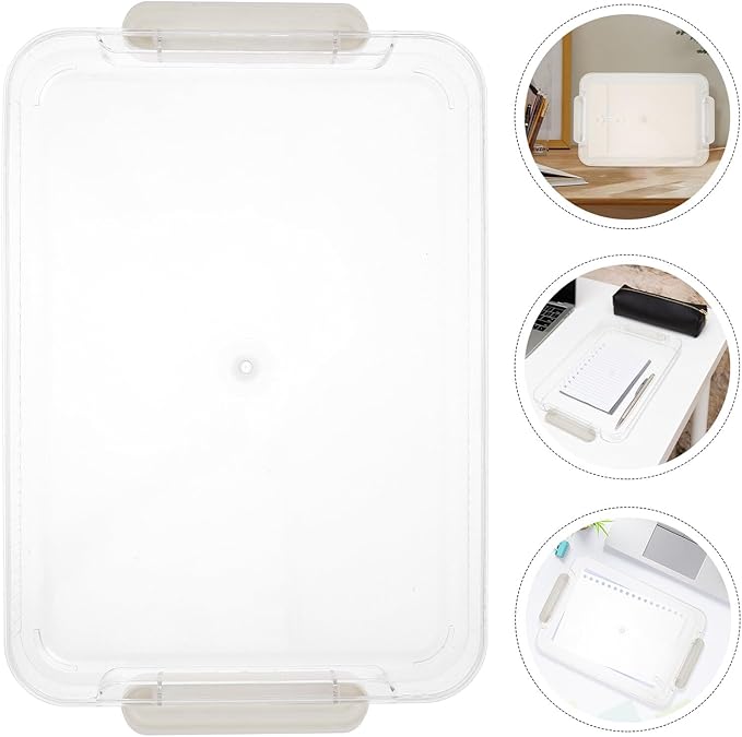 Alipis A4 File Organizer Box Small Size Plastic Storage Box Document Holder - Image 8