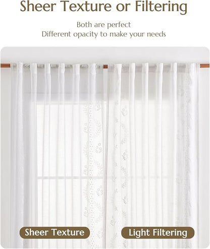 jinchan Belrose Linen Sheer Curtains - Image 6