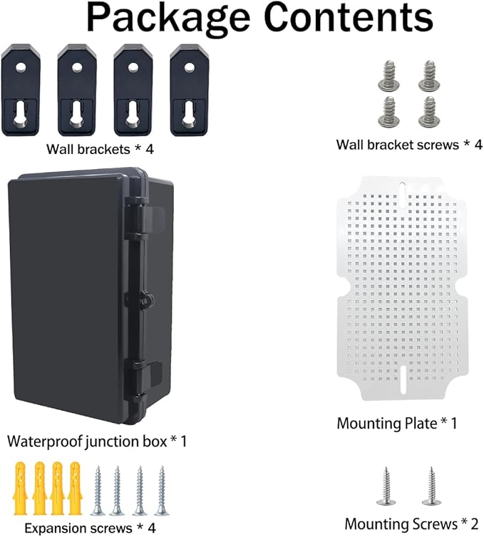 Junction Box, Hinged Black Cover IP67 Waterproof ABS Project Box - Image 6
