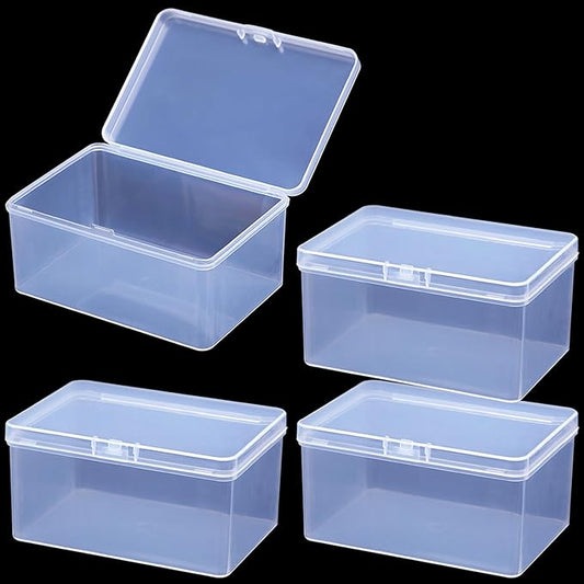 4Pcs Clear Playing Deck Card Storage Box Plastic Card Boxes Playing Card Boxs by Unknown