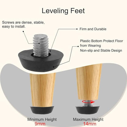 uxcell Metric M8 x 1.25 Furniture Glide Leveling Feet Adjustable Leveler Floor - Image 4