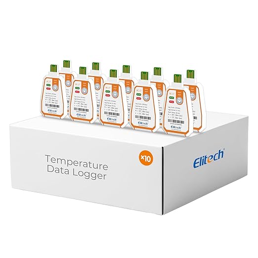 Elitech 10Pack USB PDF Data Logger Recorder Single-use Disposable, Temperature by Elitech