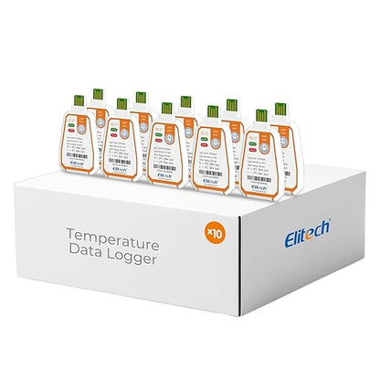 Elitech 10Pack USB PDF Data Logger Recorder Single-use Disposable, Temperature by Elitech