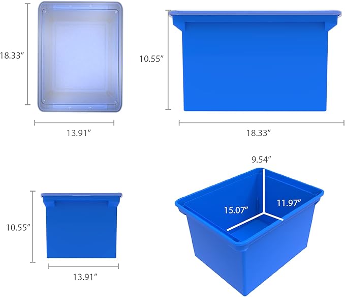 Storex Plastic File Tote, Letter/Legal Files, 18.5" X 14.25" X 10.88" - Image 5