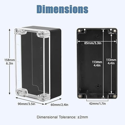 LeMotech Project Box ABS Plastic IP65 Waterproof Dustproof Electrical Junction - Image 2