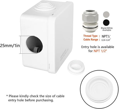 LeMotech Junction Box, ABS Plastic IP55 Water Resistant and Dustproof, - Image 5